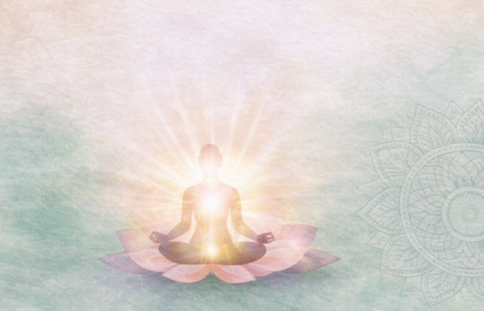 Illustration d'une méditation en lotus